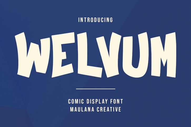 Welvum Comic Display Font Font Download