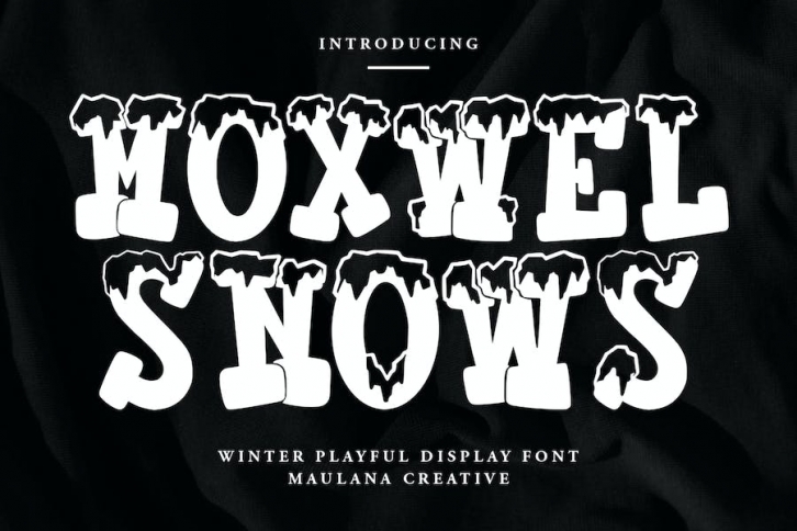 Moxwel Snows Winter Playful Display Font Font Download