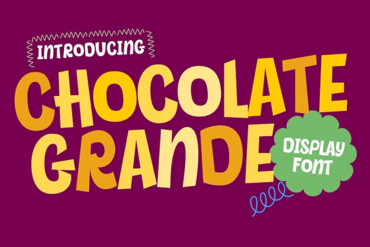 Chocolate Grande - Playful Display Font Font Download