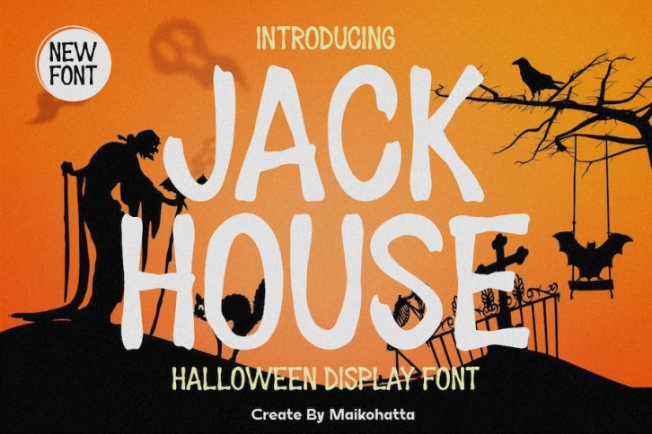 Jack House - Halloween Display Font Font Download