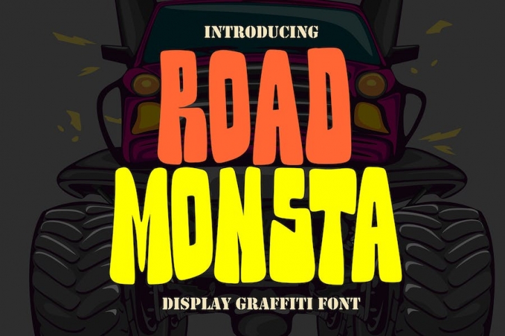 Road Monsta - Display Graffiti Font Font Download
