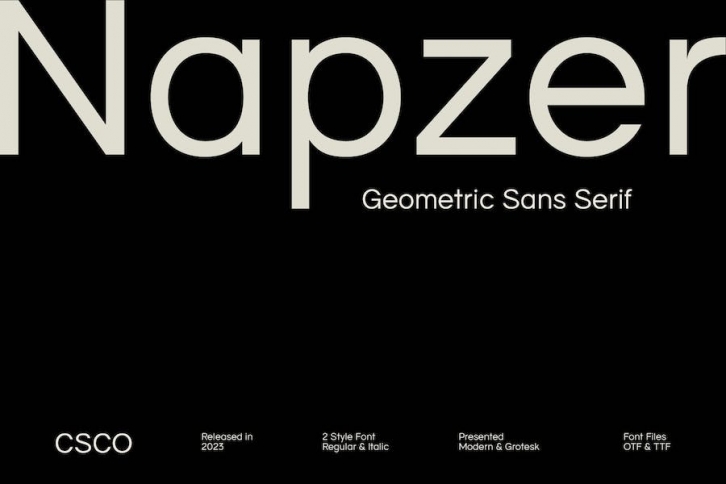 Napzer - Geometric Sans Serif Font Download