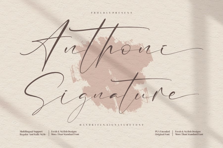 Anthoni Sifnature Font Download