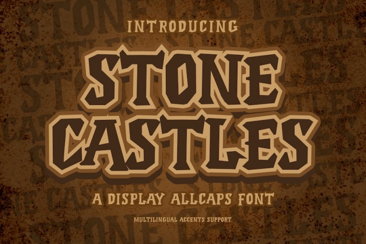 Stone Castles - Modern Display Allcaps fonts Font Download