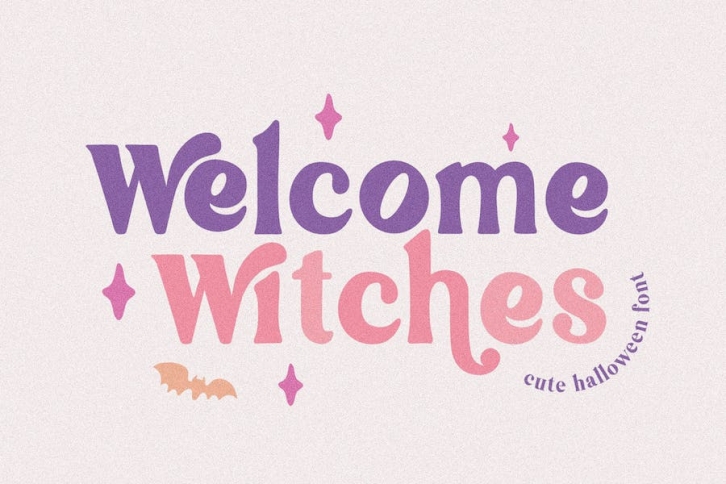 Welcome Witches Retro Halloween Font Font Download