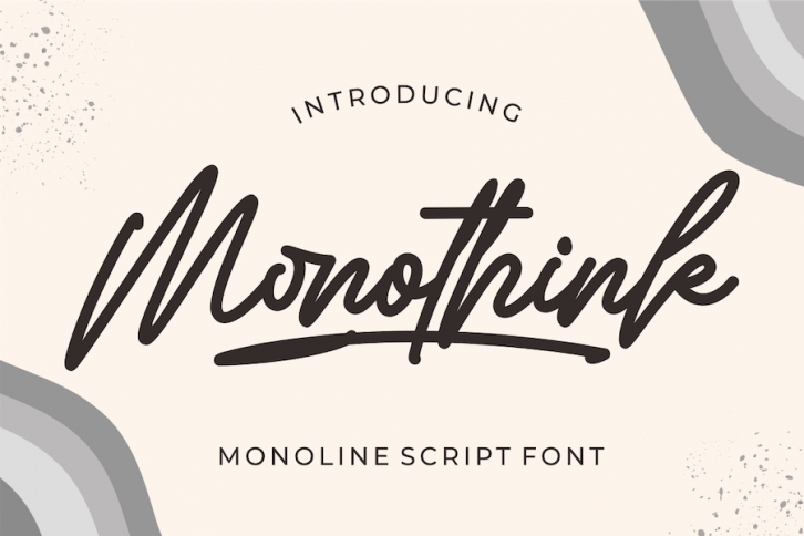 Monothink Script Font Font Download