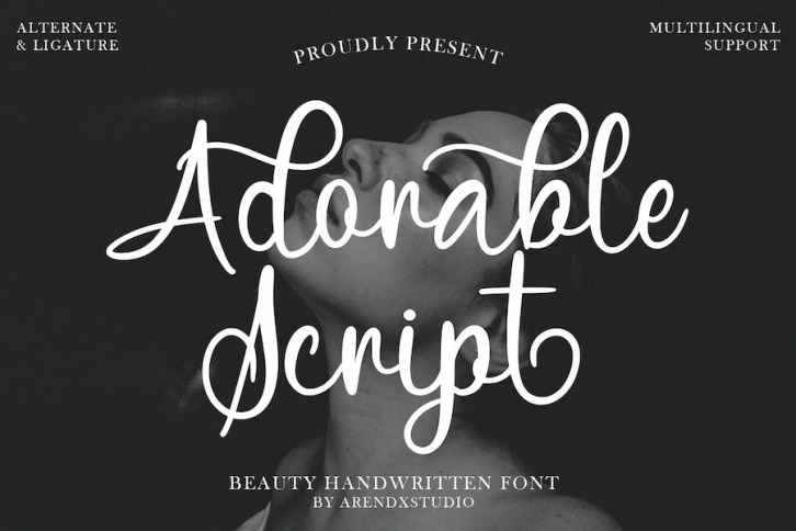 Adorable Script - Handwritten Monolline Font Font Download
