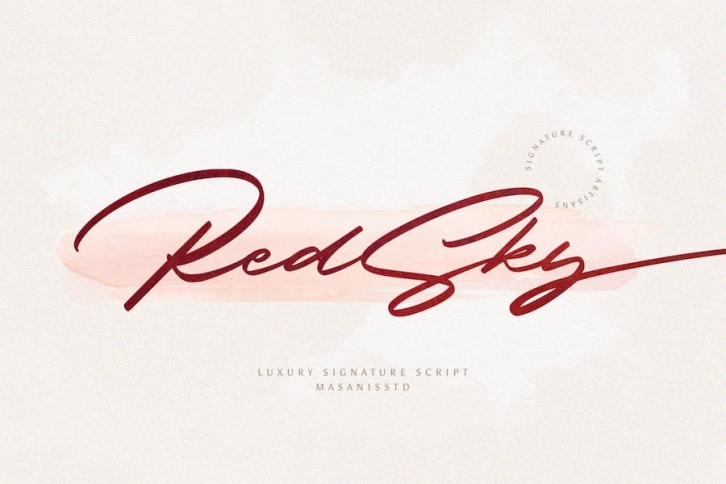 RedSky - Luxurious Signature Font Font Download