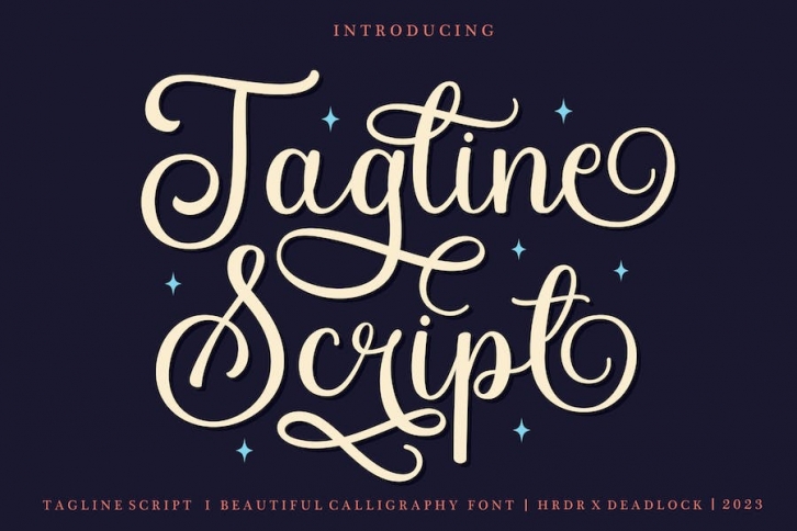 Tagline Script - Beautiful Calligraphy Font Font Download