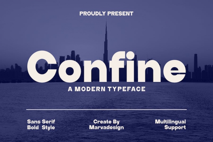 Confine - A Modern Sans Serif Font Font Download
