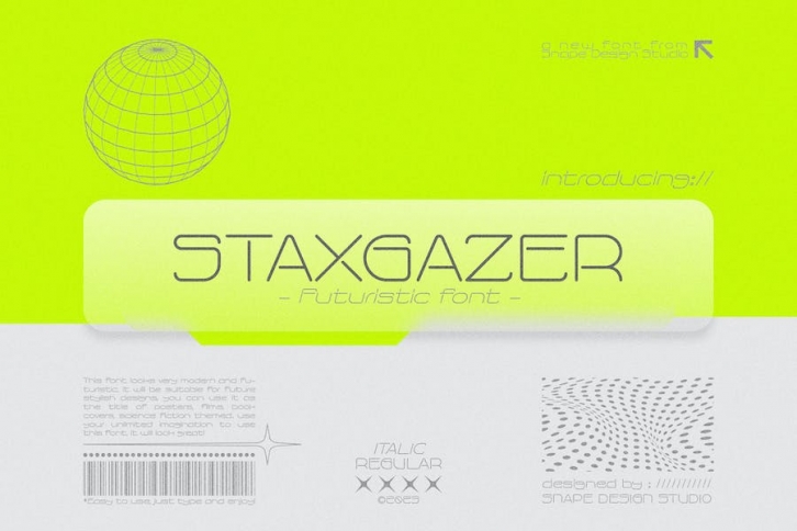 Staxgazer - Futuristic Font Font Download