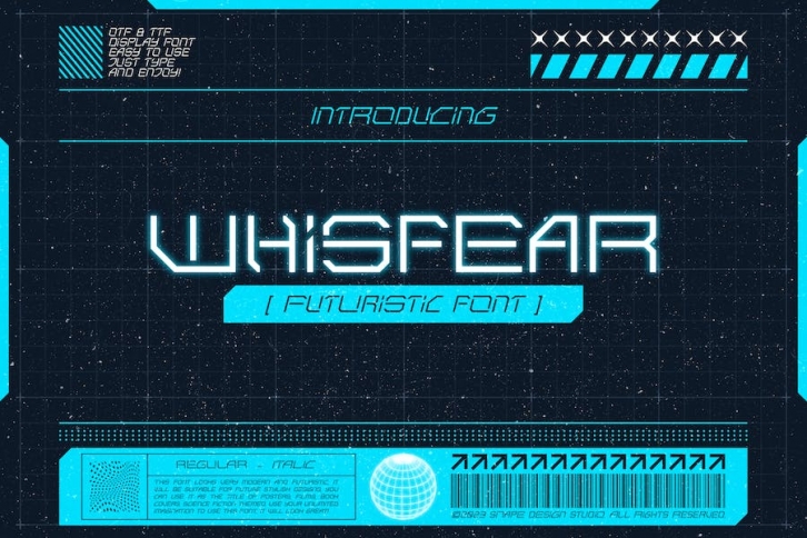 Whisfear - Futuristic Font Font Download