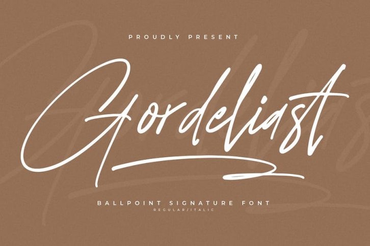 Gordeliast Ballpoint Signature Font Font Download