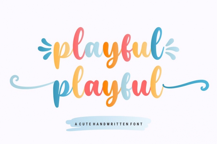 Playful - A Cute Script Font Font Download