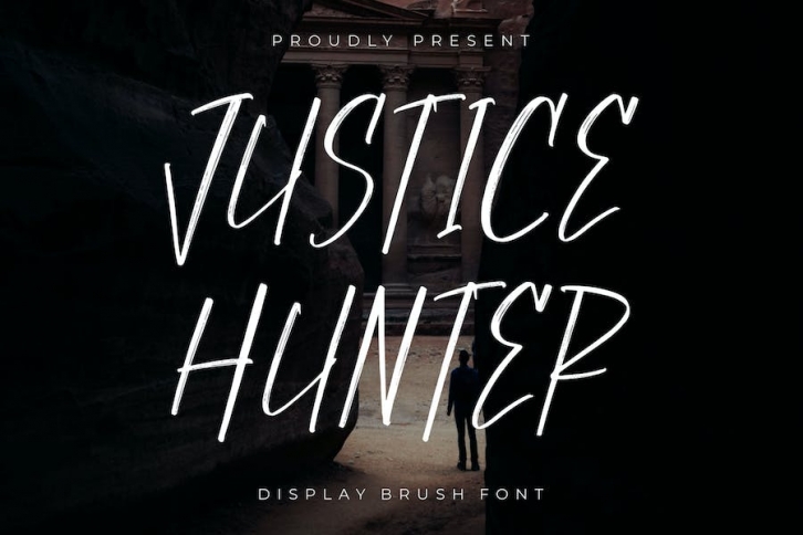 Justice Hunter Display Brush Font Font Download