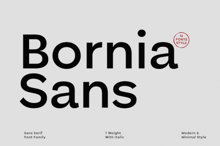 Bornia Sans Modern Minimal Font Download