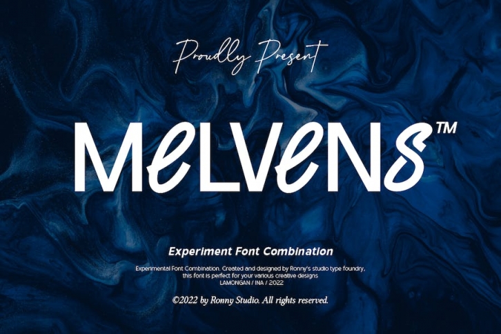 Melvens - Experiment Font Combination Font Download