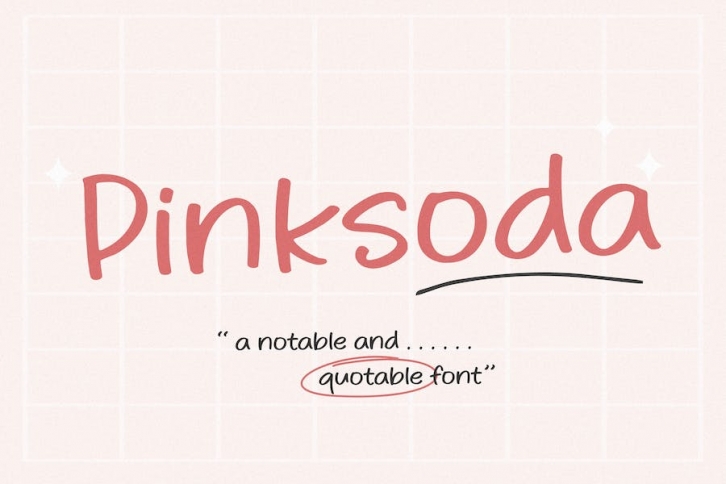 Pinksoda Handwriting Font Font Download