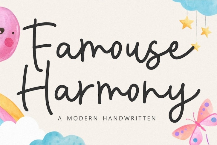 Famouse Harmony Handwriting Font Font Download