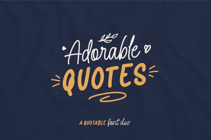 Adorable Quotes Font Duo Font Download