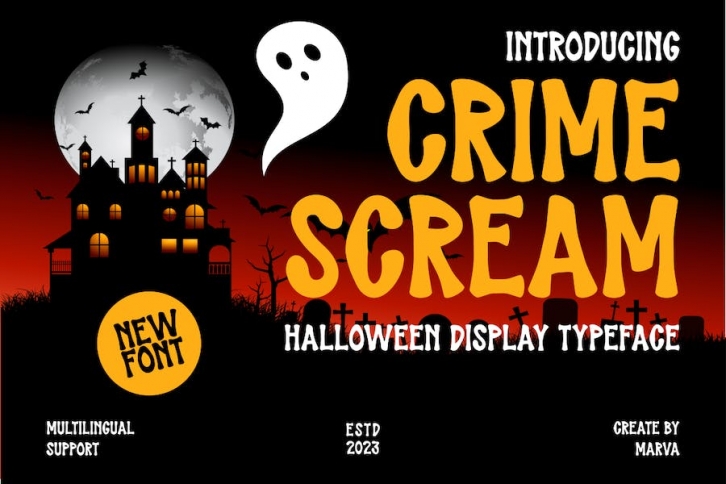 Crime Scream - Halloween Display Font Font Download