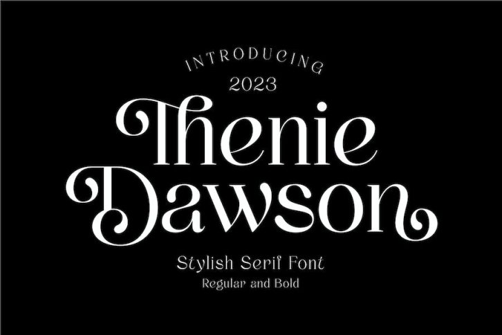 Thenie Dawson - Stylish Serif Font Font Download
