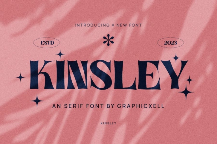 Kinsley Elegant Serif Font Typeface Font Download