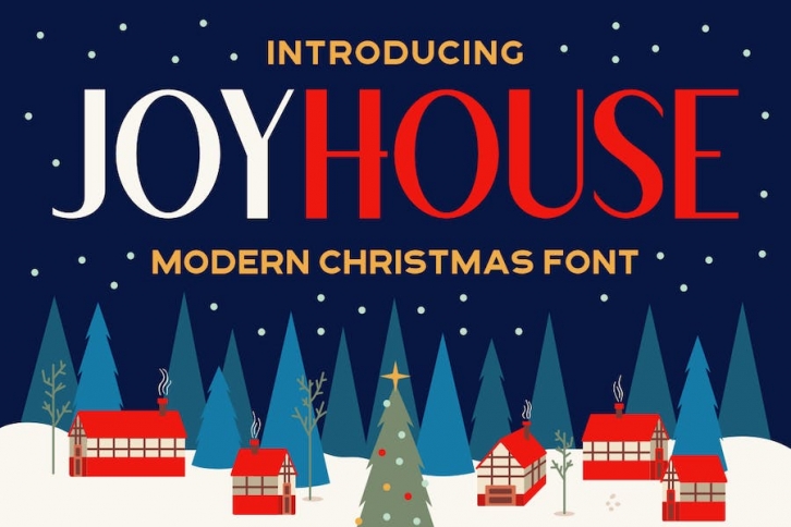 Joyhouse - A Modern Sans Serif Christmas Font Font Download