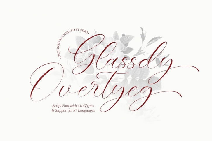 NCL Glassdy Overtyeg - Modern Elegant Script Font Font Download