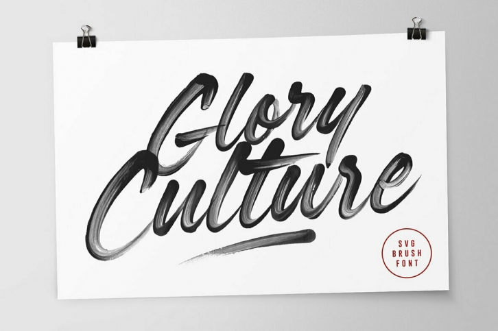 Glory Culture SVG Font Download