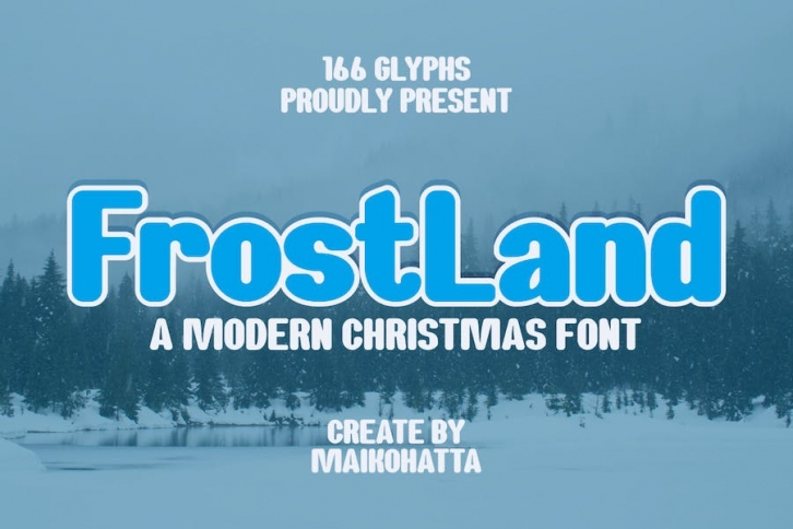 Frost Land - Modern Christmas Font Font Download