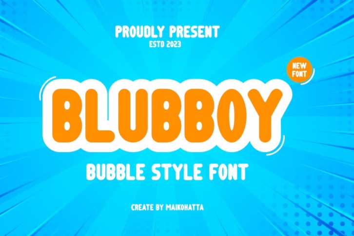 Blubboy - Bubble Style Font Font Download