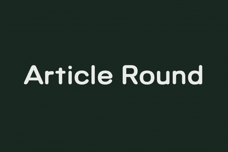 Article Round Font Download