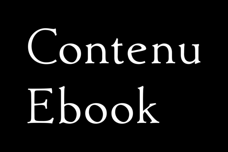 Contenu Ebook Font Download