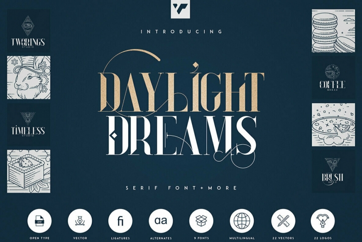 Daylight Dreams and Extras Font Download