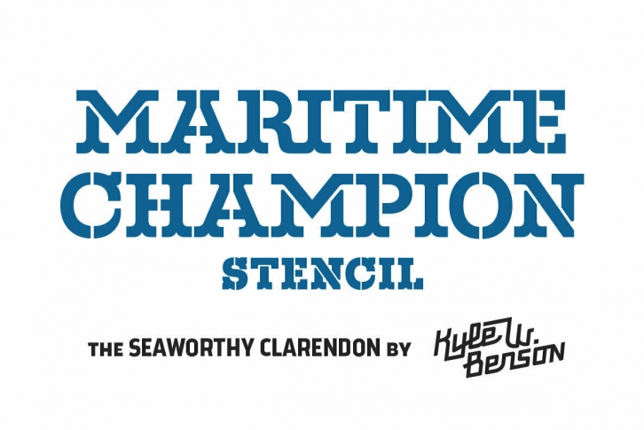 Maritime Champion Stencil Font Download