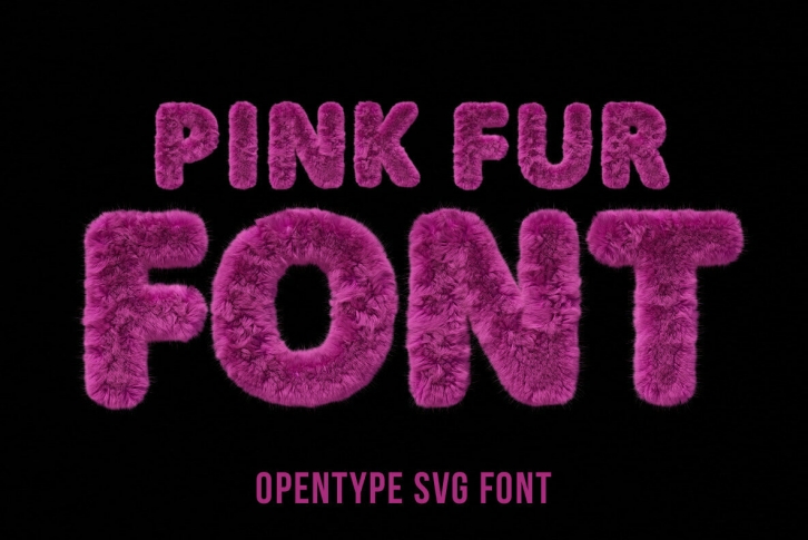 Pink Fur SVG Font Download