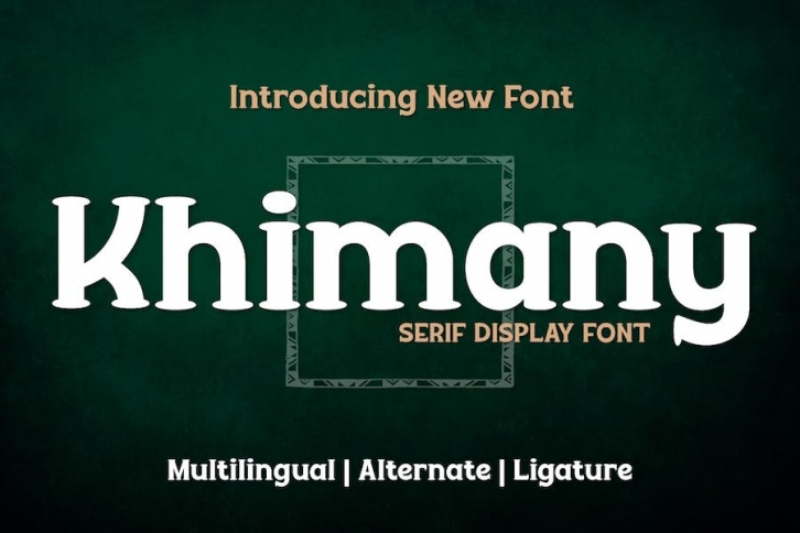 Khimany - Display Font Font Download