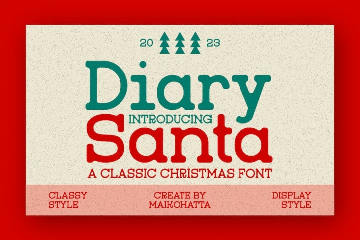 Diary Santa - Classic Christmas Font Font Download