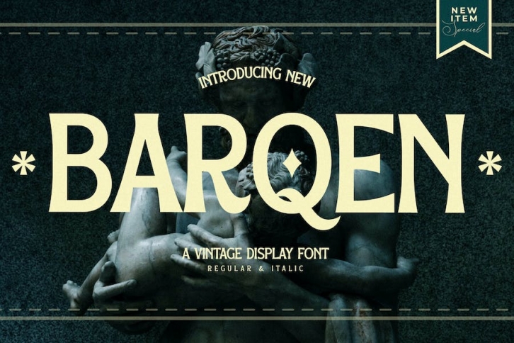 Barqen A Vintage Display Font Font Download