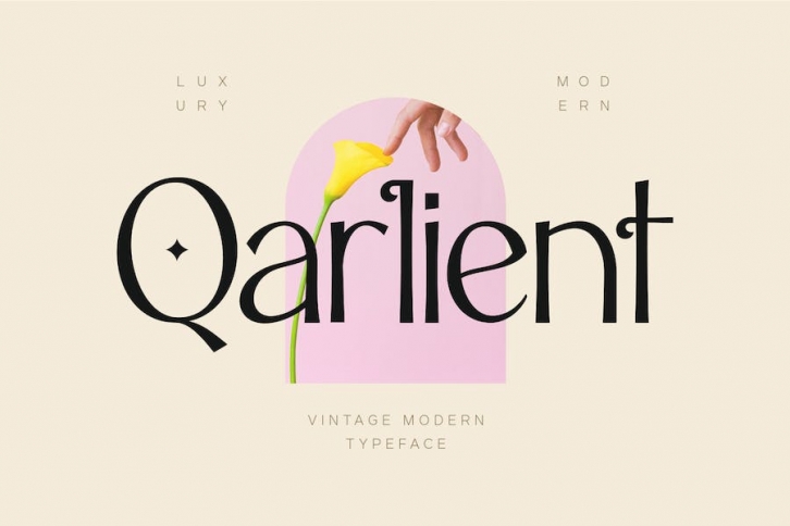 Qarlient - Luxury Display Font Font Download