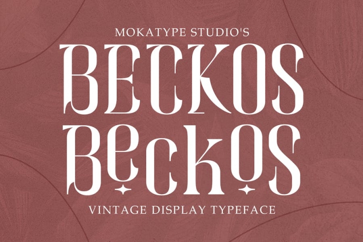 Beckos - Unique Display Serif Font Download