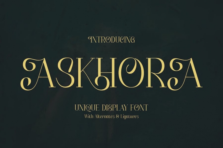 Askhora Unique Display Font Font Download