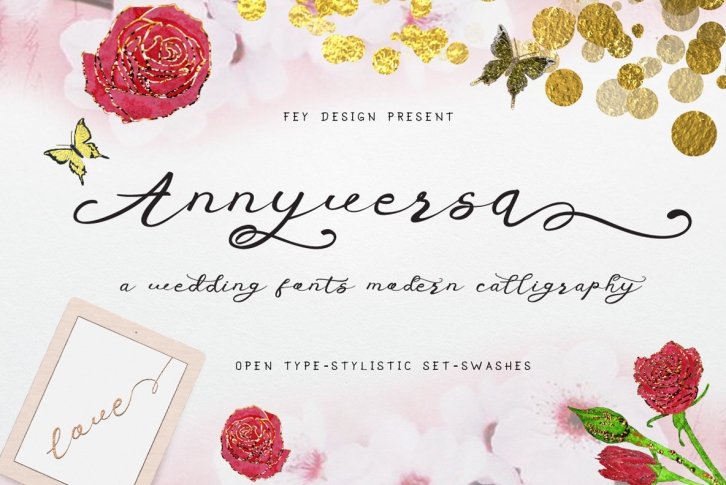 Anniversa - Wedding Font Download