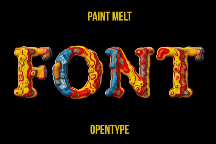 Paint Melt SVG Font Download