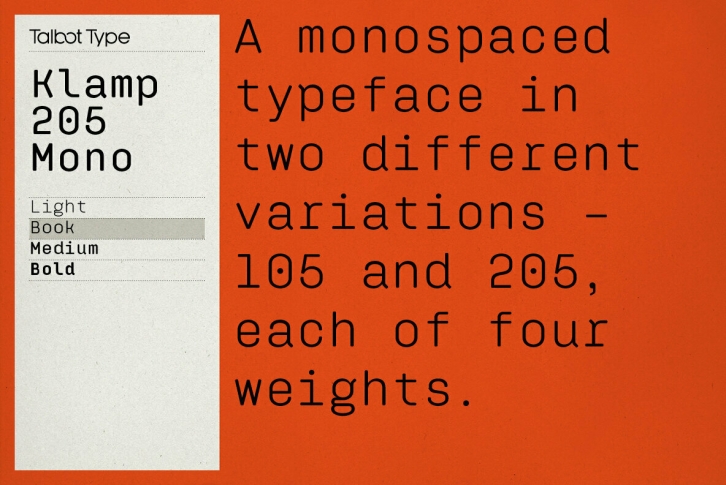 Klamp 205 Mono Font Download