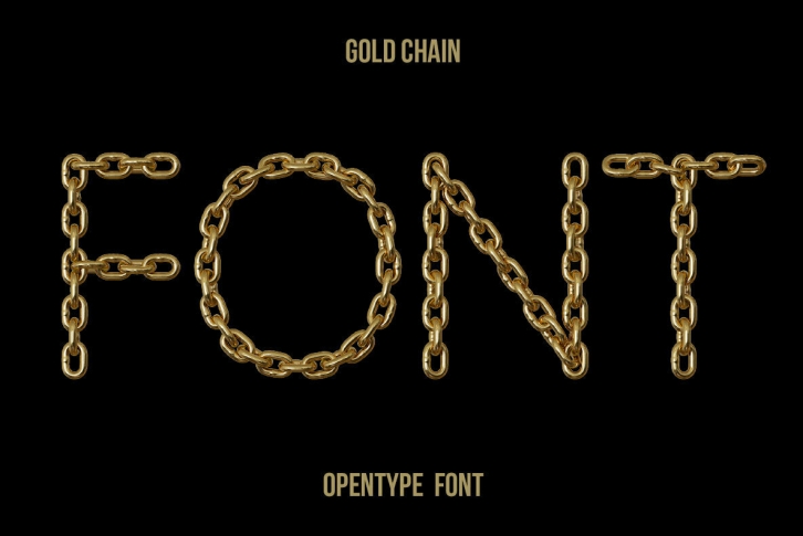 Gold Chain SVG Font Download