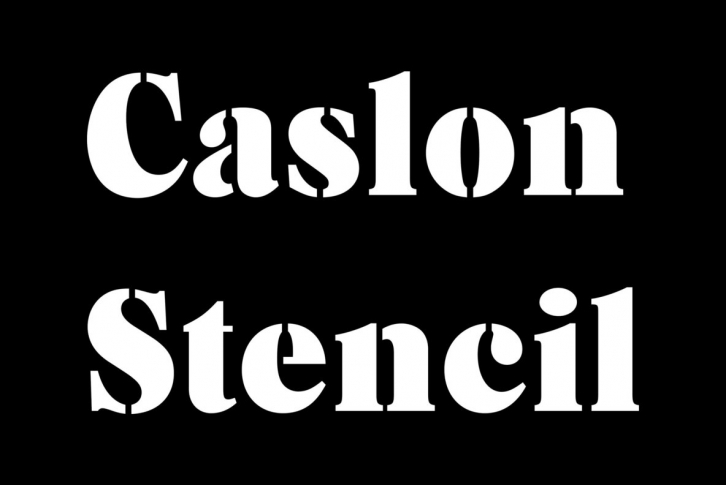Caslon Stencil Font Download