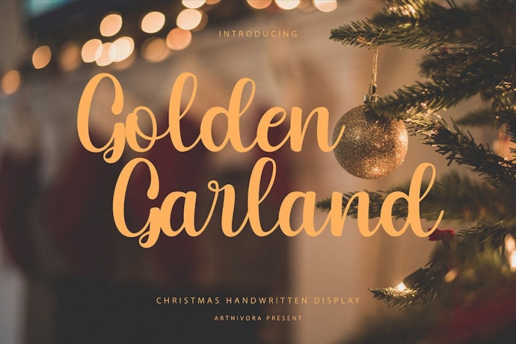Golden Garland - Handwritten Font Font Download