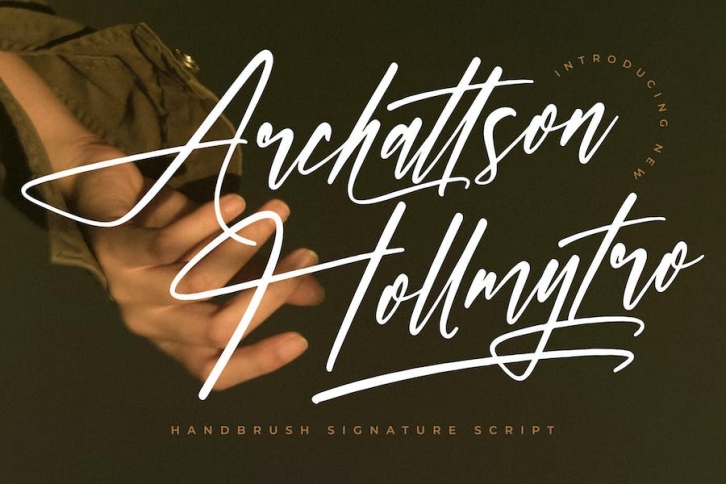 Archattson Hollmytro Handbrush Signature Font Font Download